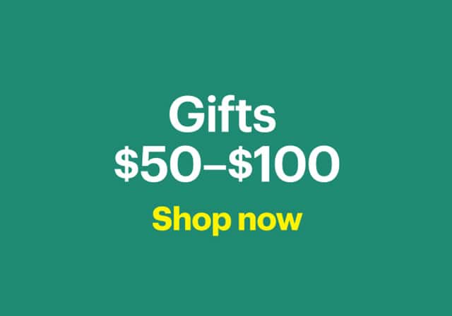 Gifts $50–$100.