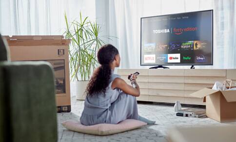 Girl watching TV