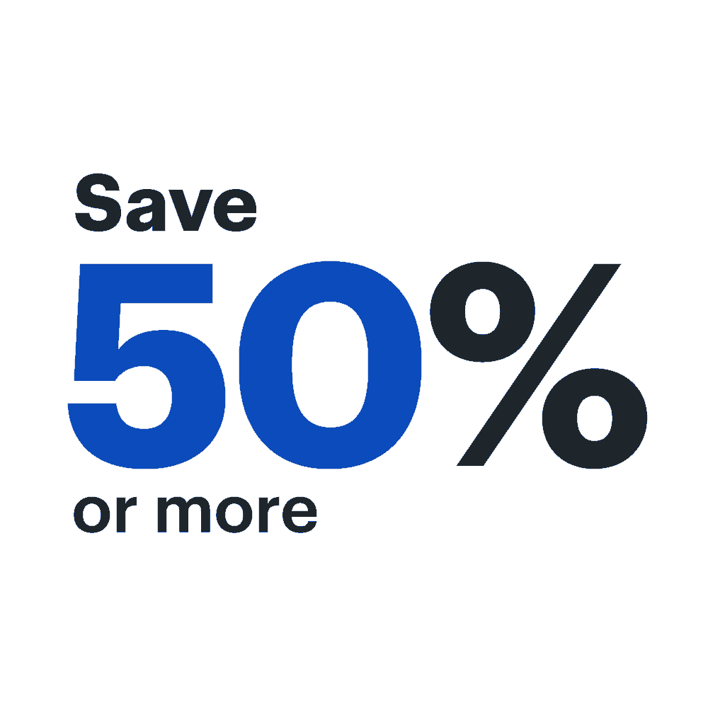 Save $50 or more