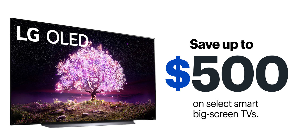 Save up to $500 on select big-screen TVs