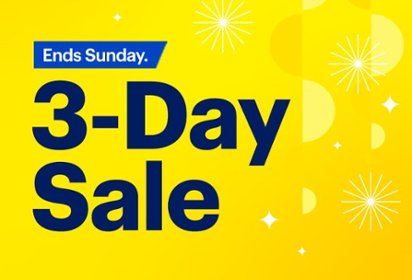 3-Day Sale. Ends Sunday