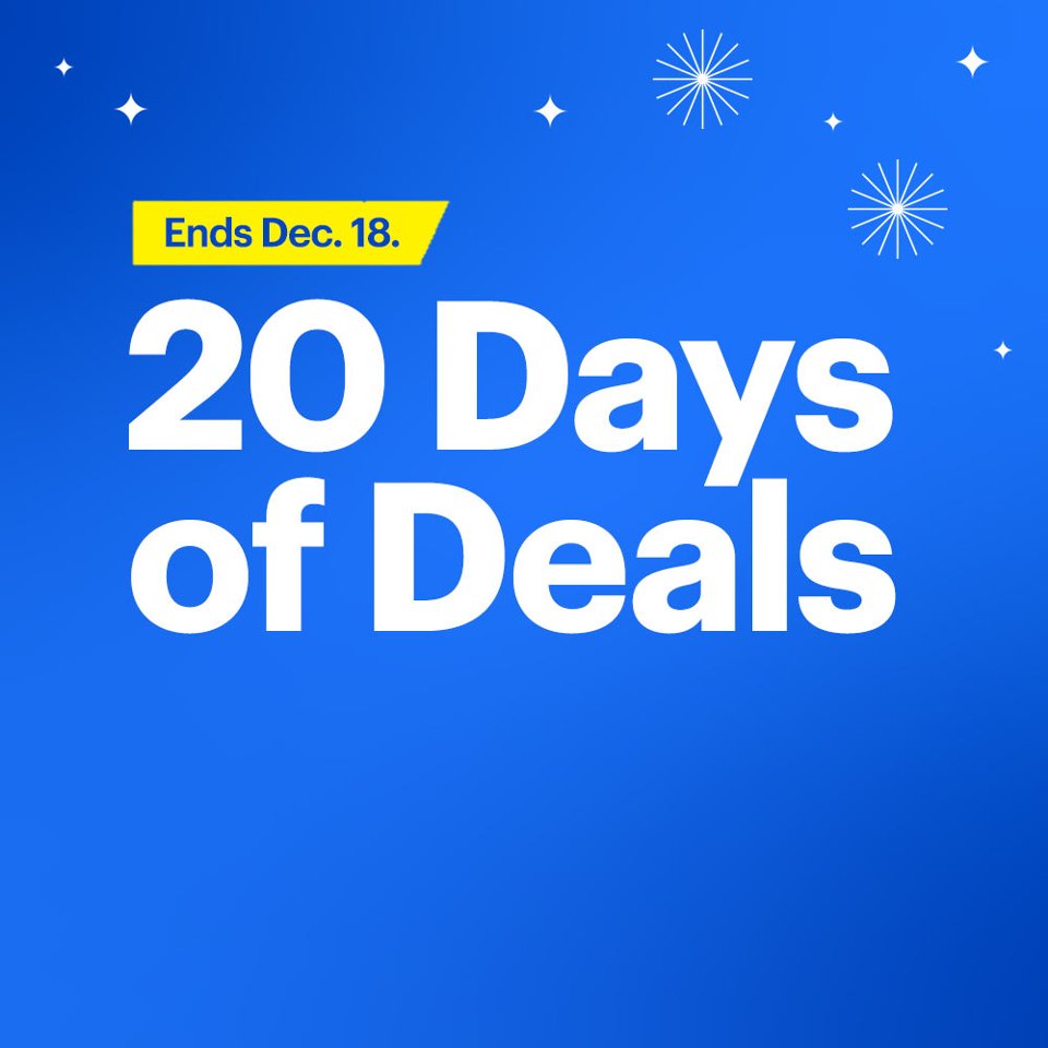 20 Days of Deals. Ends December 18.