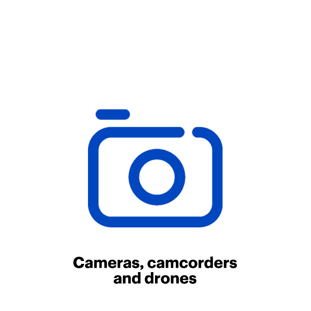 O Cameras, camcorders and drones 