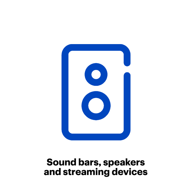 o O Sound bars, speakers and streaming devices 
