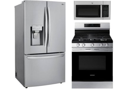 Microwave, refrigerator, range