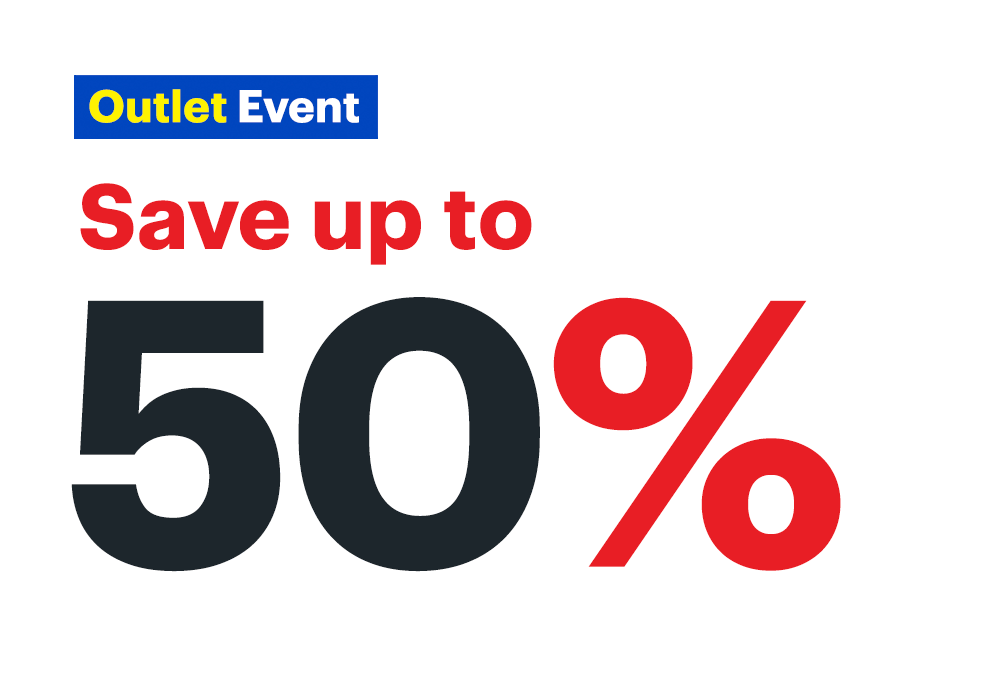 Outlet Event. Save up to 50%