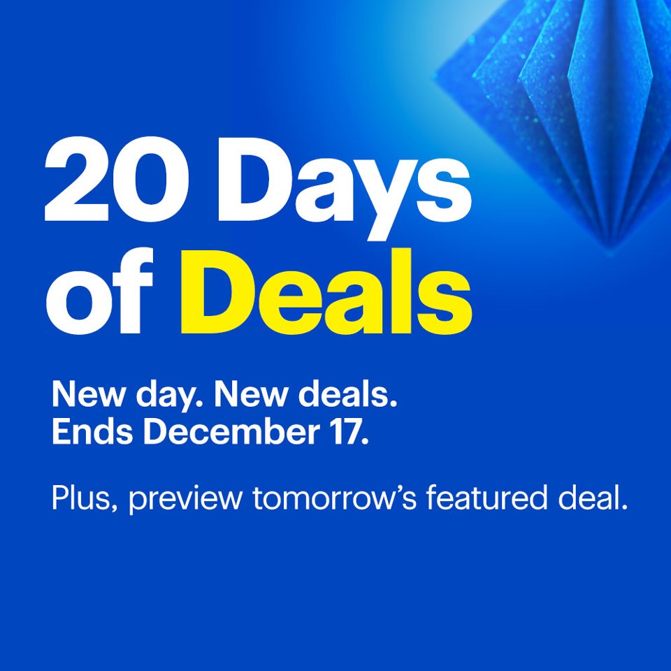 20 Days of Deals. New day. New deals. Ends December 17. Plus, preview tomorrow’s featured deal.