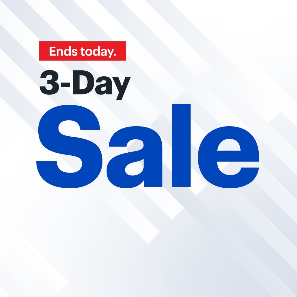 3-Day Sale. Ends today. 