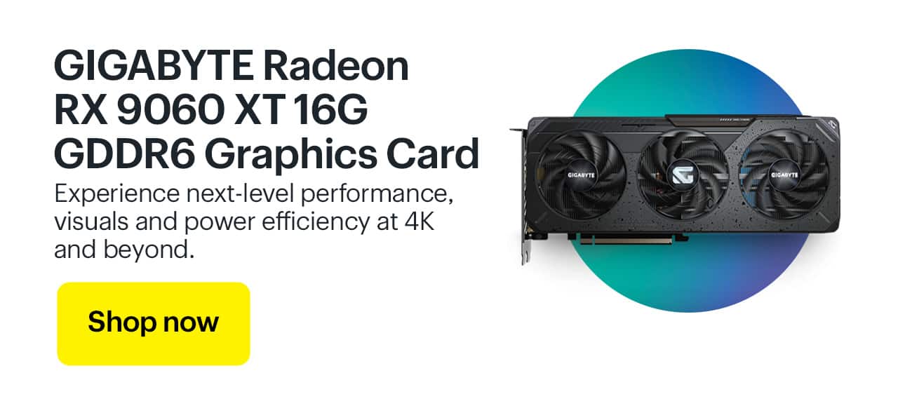 GIGABYTE Radeon RX 9060 XT 16G GDDR6 Graphics Card.