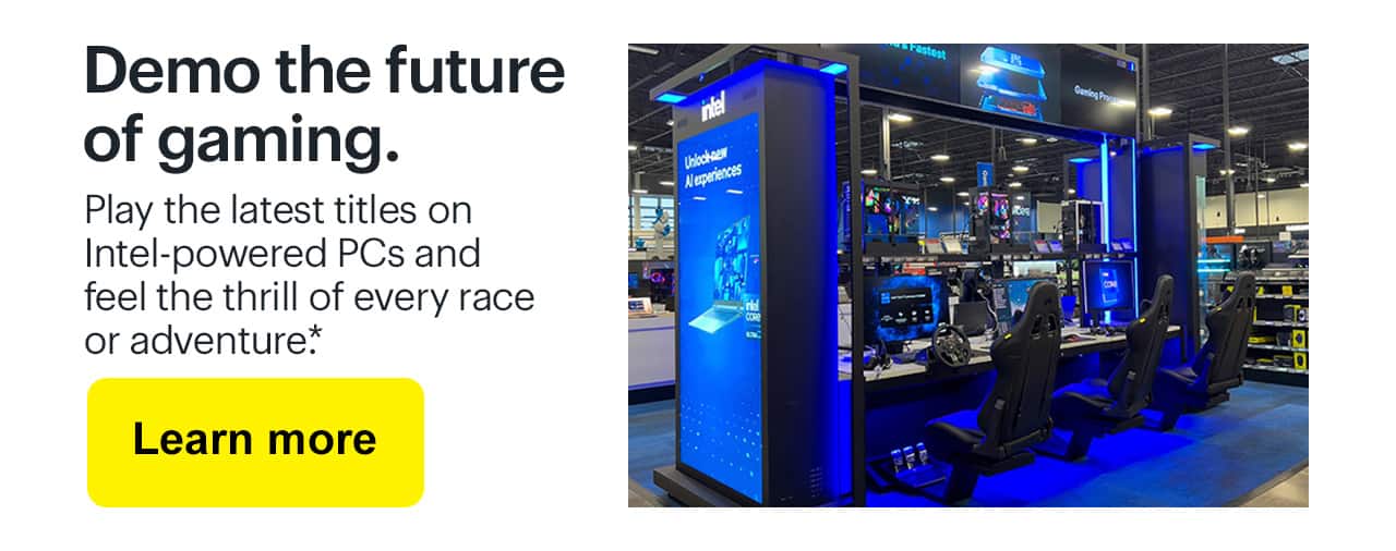 Intel PC gaming experience at Best Buy.