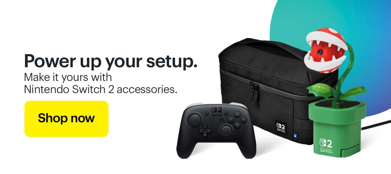 Hori Piranha Plant Camera for Nintendo Switch 2, Nintendo Switch 2 Pro Controller, Hori Compact Carry All for Nintendo Switch 2.