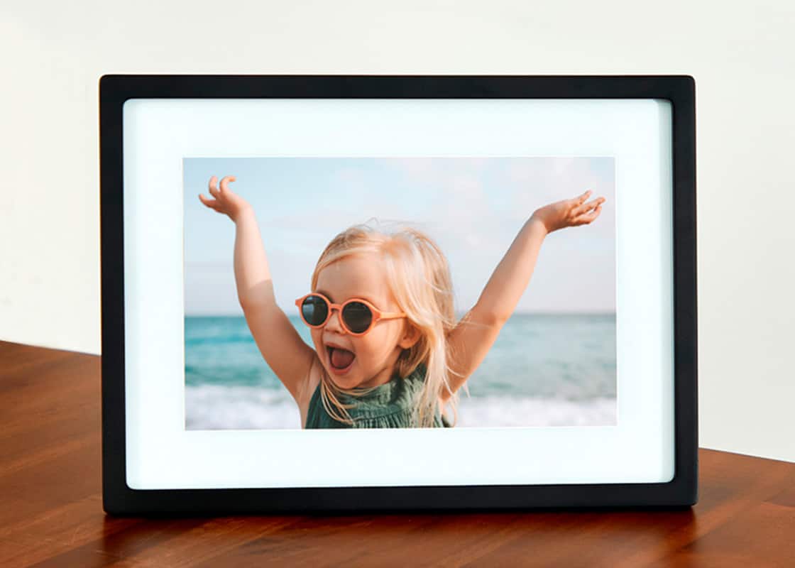 Skylight Frame with photo of child.