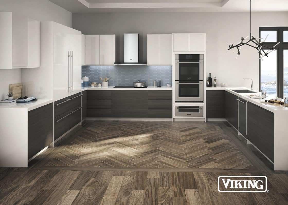 Viking appliances in kitchen.