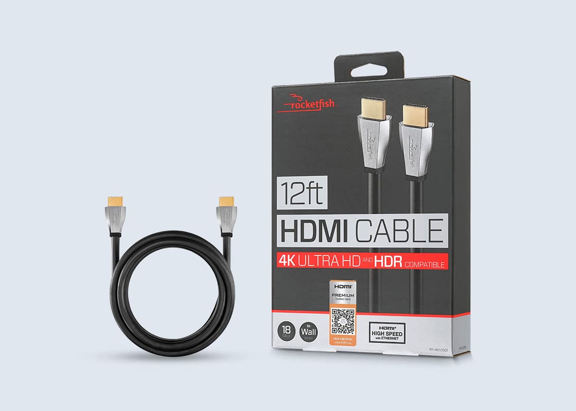 Rocketfish 12-Foot HDMI Cable.	