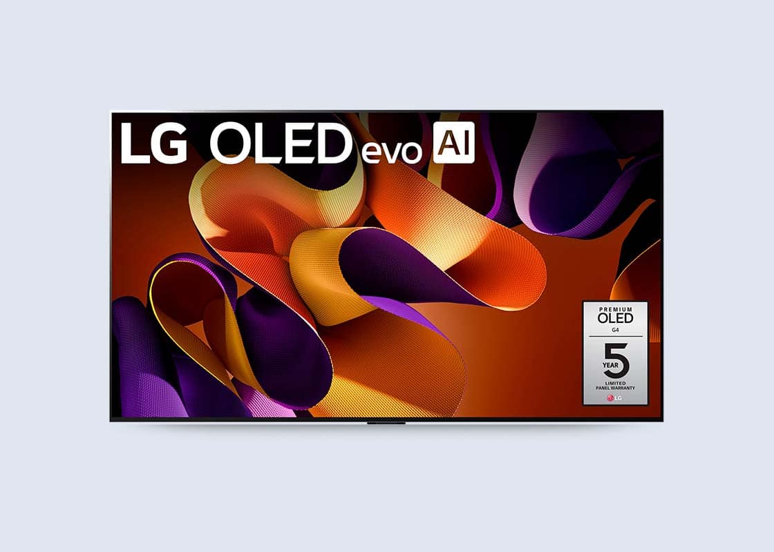 LG OLED evo G4 Series TV with abstract display.