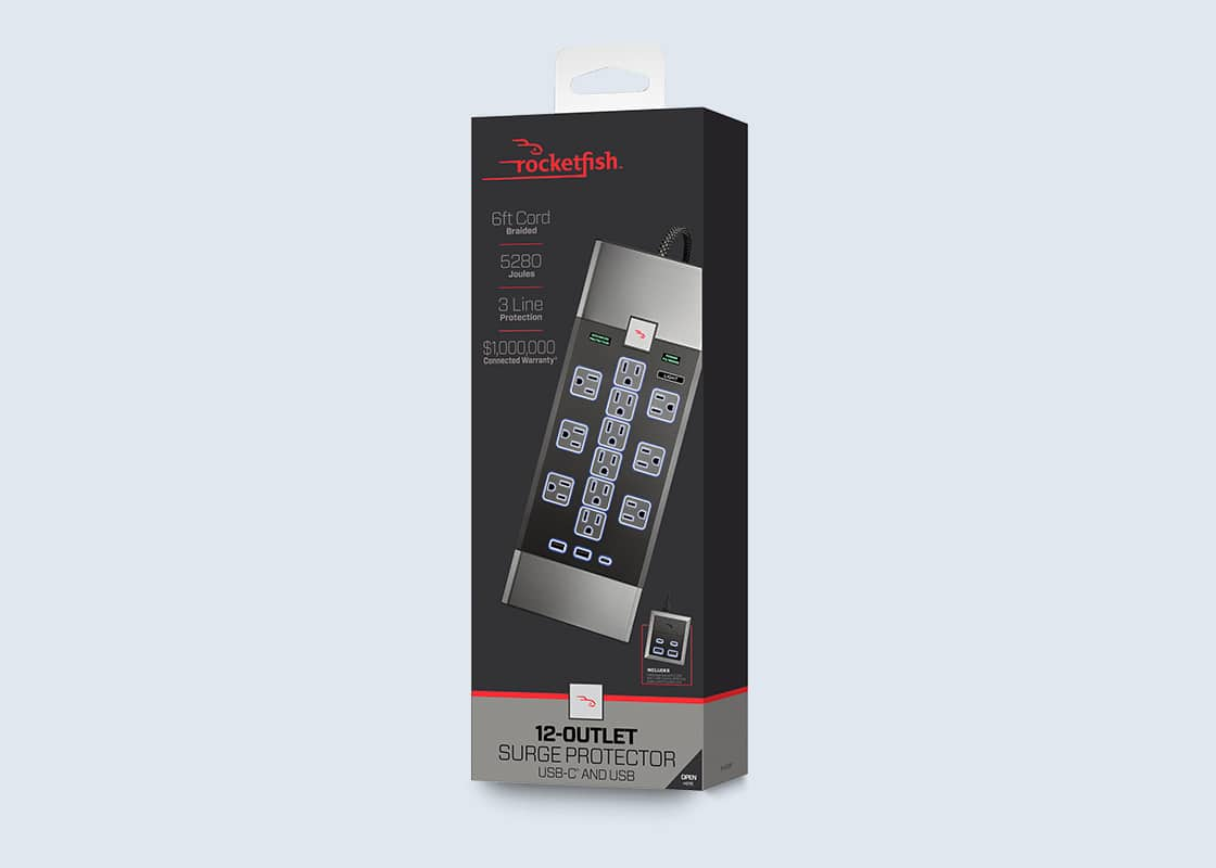 Rocketfish 12-Outlet Surge Protector.