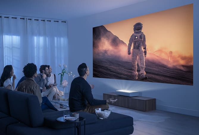 Samsung The Premiere ultra short throw projector.