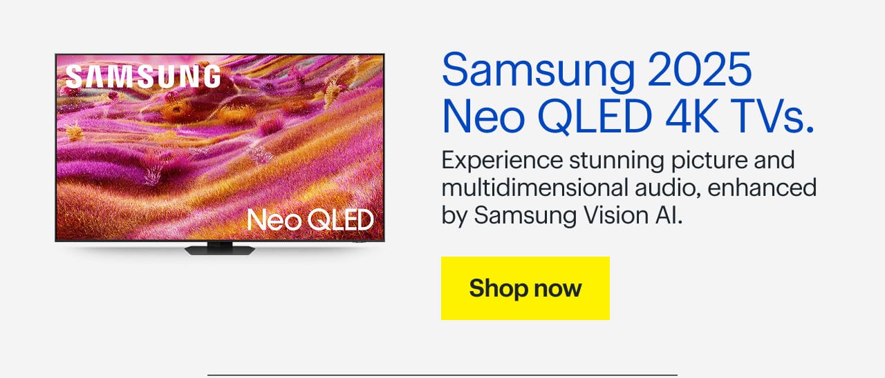 Samsung 2025 Neo QLED 4K TVs. Experience stunning picture and multidimensional audio, enhanced by Samsung Vision AI.
