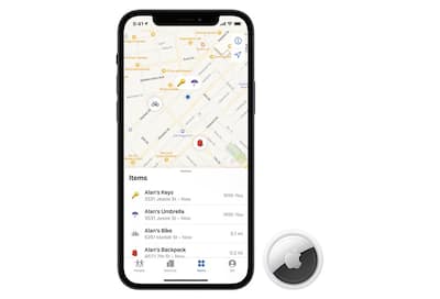 Item tracker, cell phone