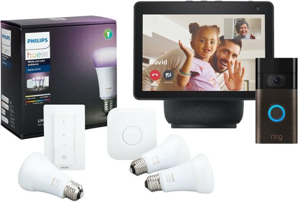 Video doorbell, smart display, smart lighting kit