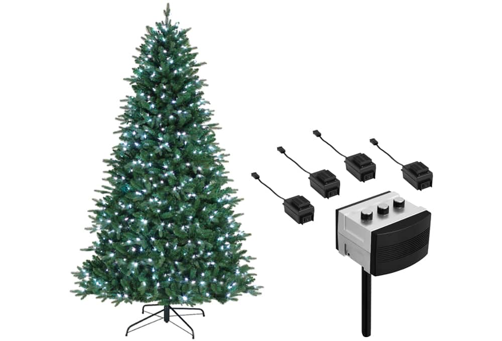 Christmas tree and holiday lights