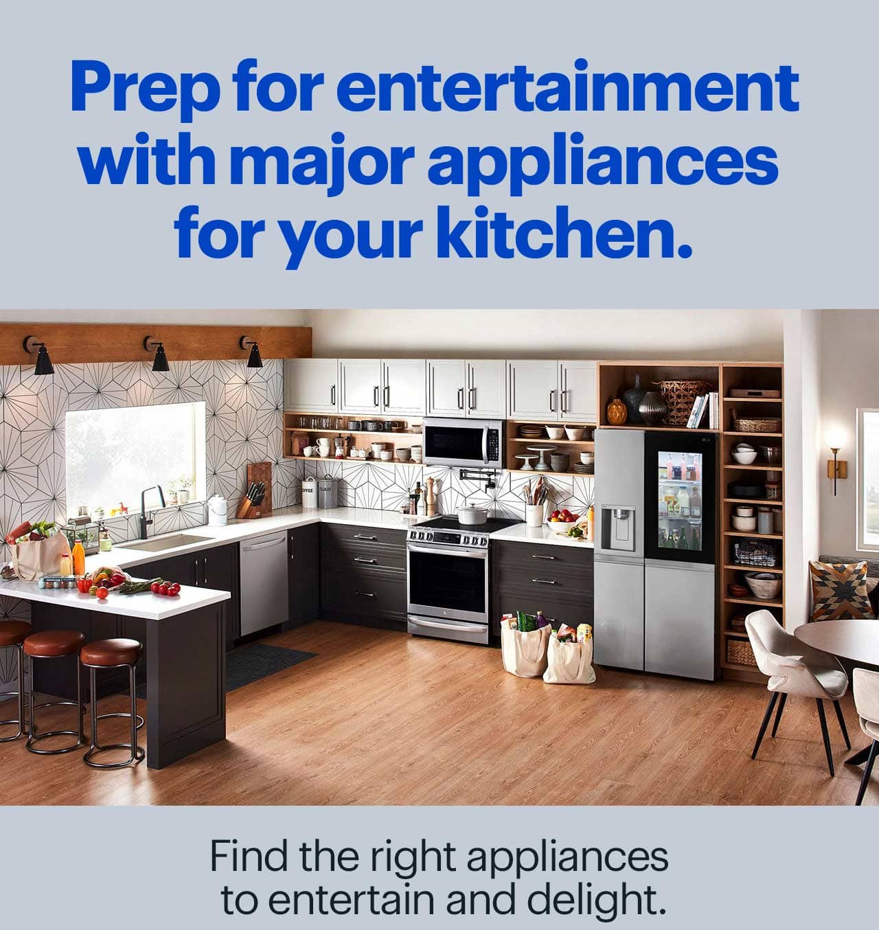 Prep for entertainment with major appliances for your kitchen. Find the right appliances to entertain and delight.