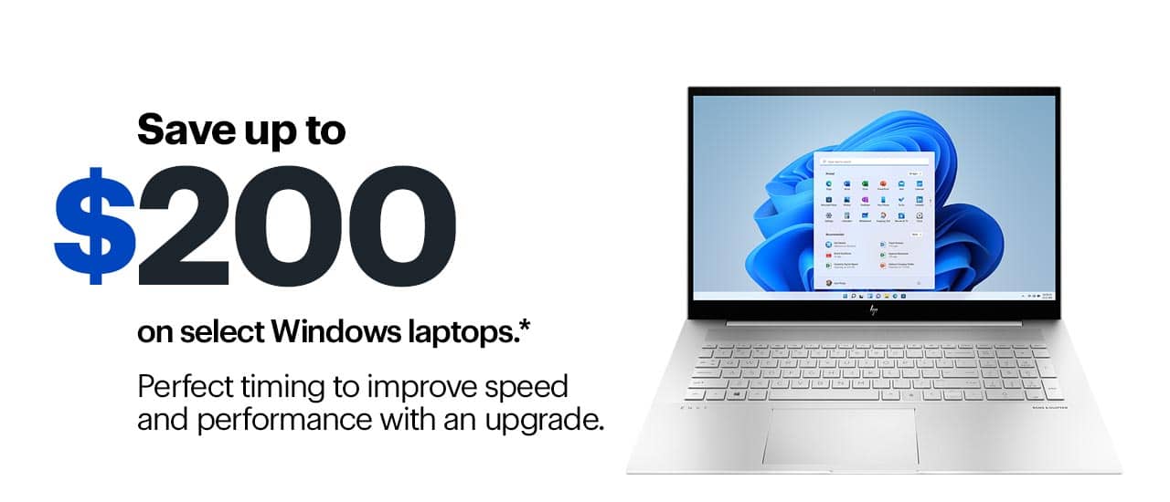 Save up to $200 on select Windows laptops. Perfect timing to improve speed and performance with an upgrade. Shop now. Reference disclaimer.