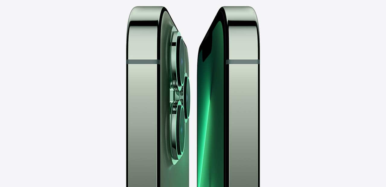 iPhone 13 Pro. Now in Alpine Green. Pro camera system. A15 Bionic, the fastest chip in a smartphone. Ceramic Shield. Breakthrough battery life. Up to 1TB of storage.