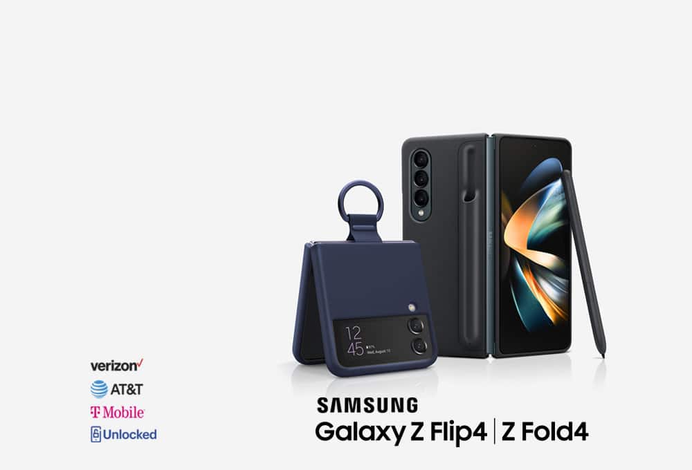 Cell phones, Samsung, Verizon, A T and T, Sprint, unlocked, samsung galaxy Z Fold 4, samsung galaxy Z Flip 4