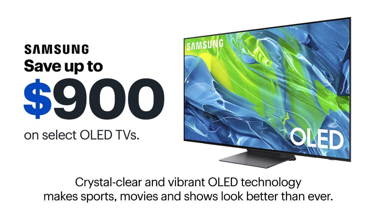 Save up to $900 on select OLED TVs. Crystal-clear and vibrant OLED technology makes sports, movies and shows look better than ever.