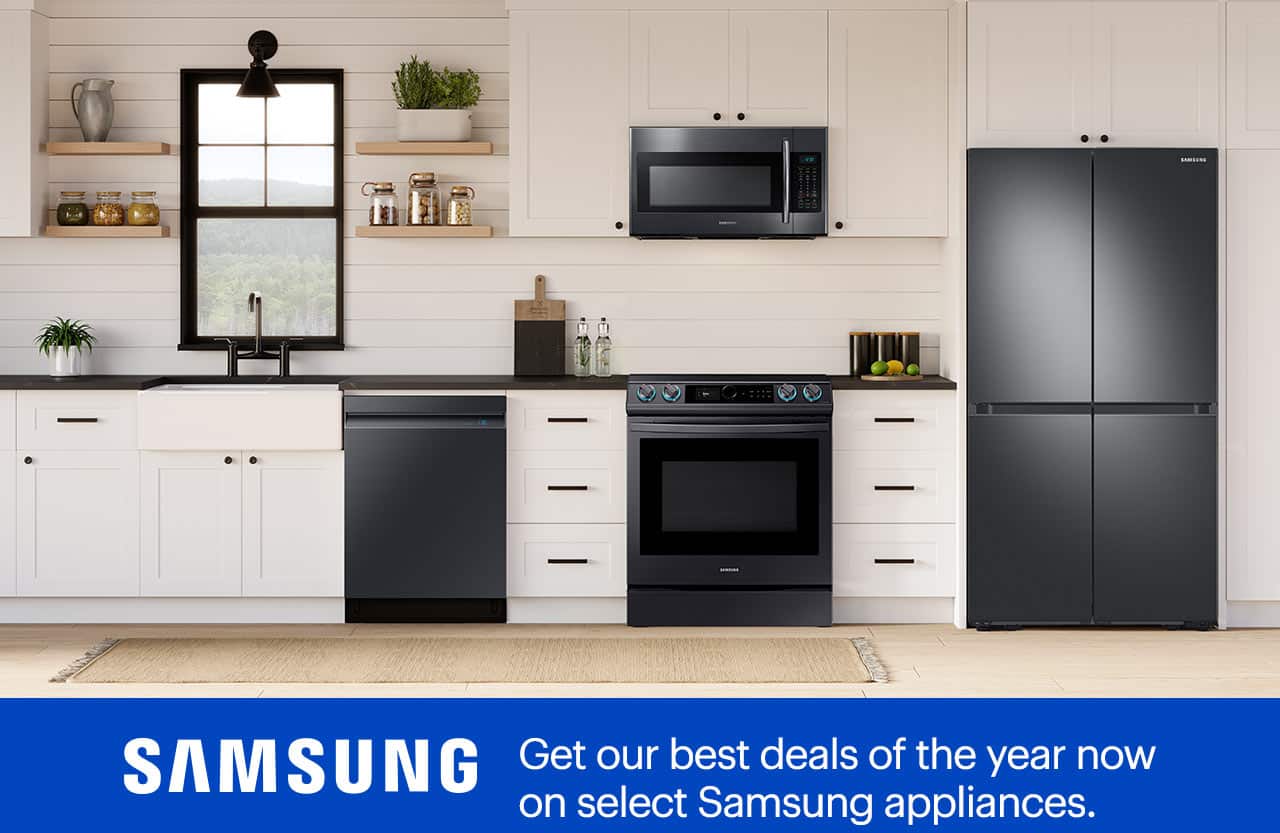 Get our best deals of the year now on select Samsung appliances.