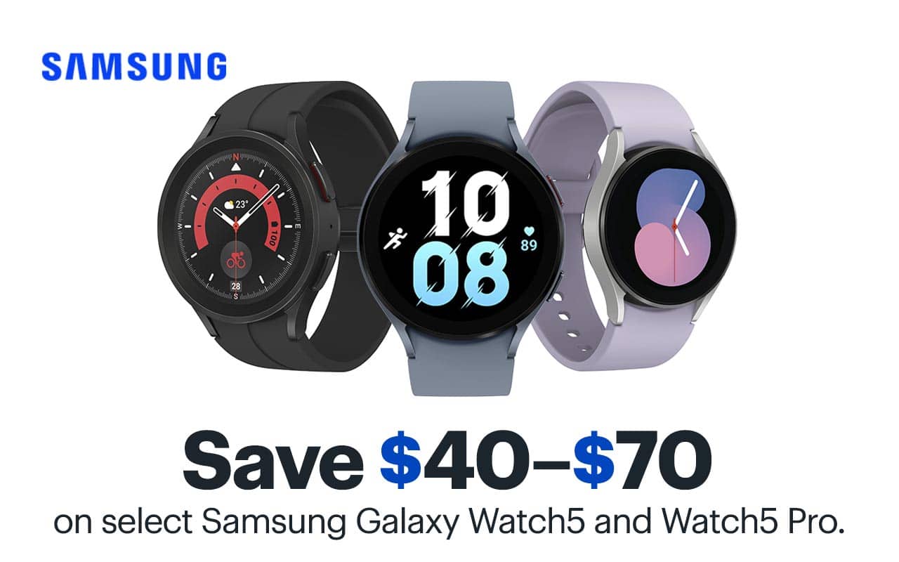 Save $40 to $70 on select Samsung Galaxy Watch5 and Watch5 Pro