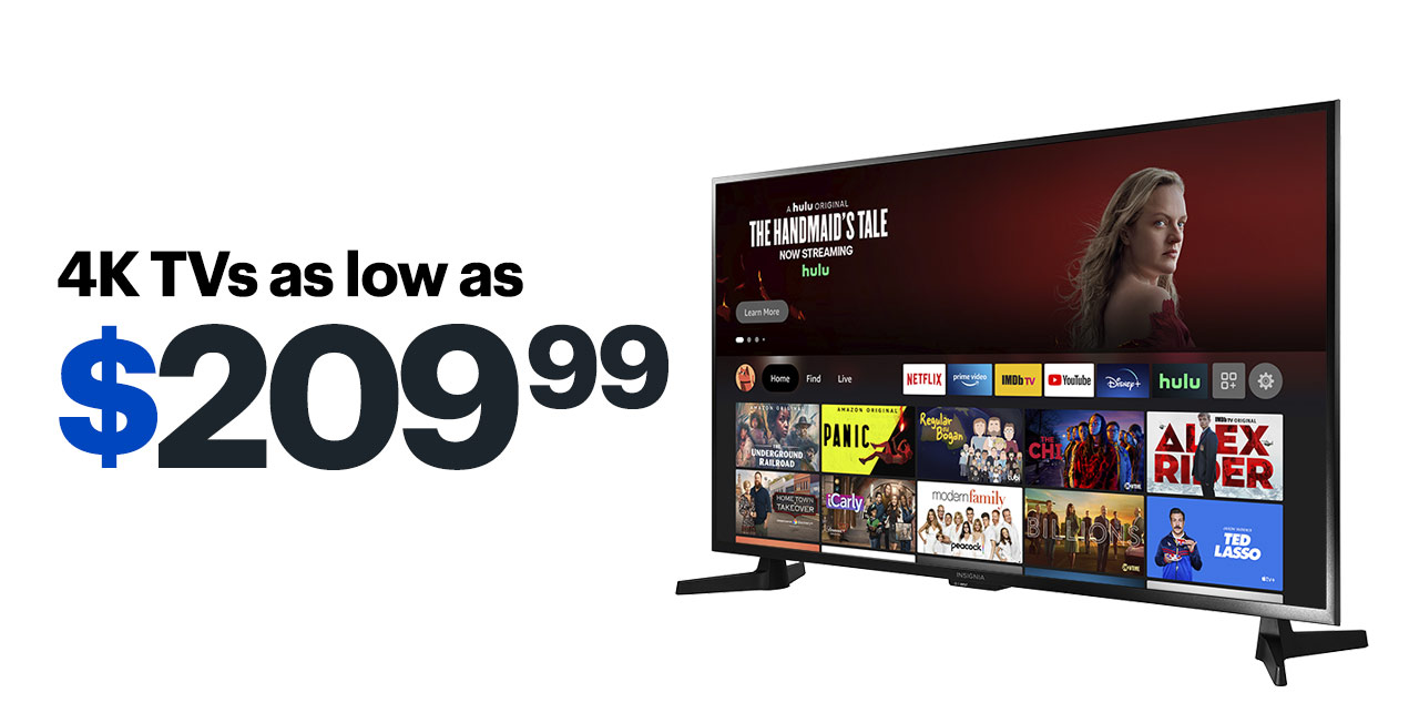 4K TVs as low as $219.99.