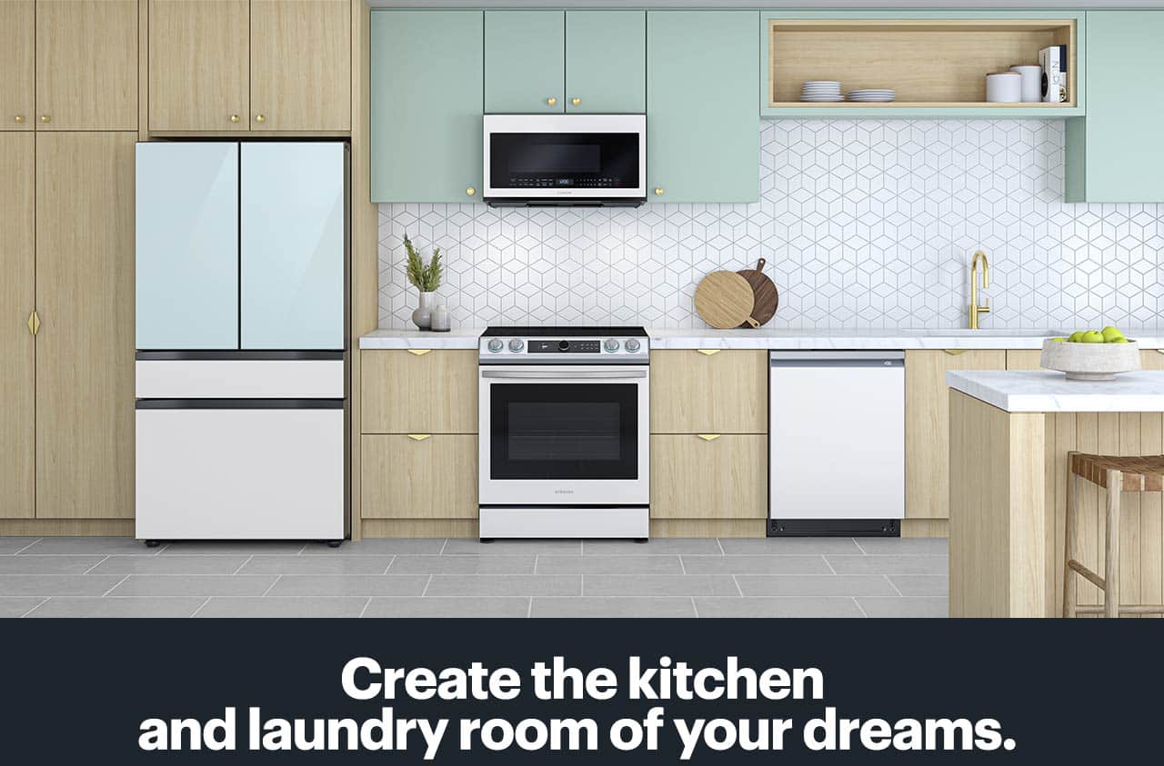 Create the kitchen and laundry room of your dreams. 