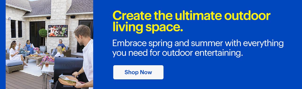 Create the ultimate outdoor living space. Embrace spring and summer with everything you need for outdoor entertaining. Shop now.