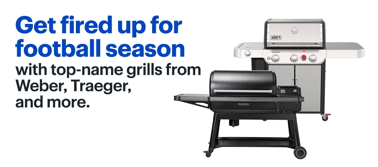 Get fired up for football season with top-name grills from Weber, Traeger, and more.
