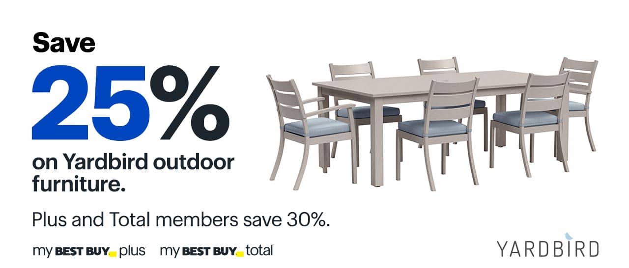 Save 25% on Yardbird outdoor furniture. Plus and Total members save 30%.