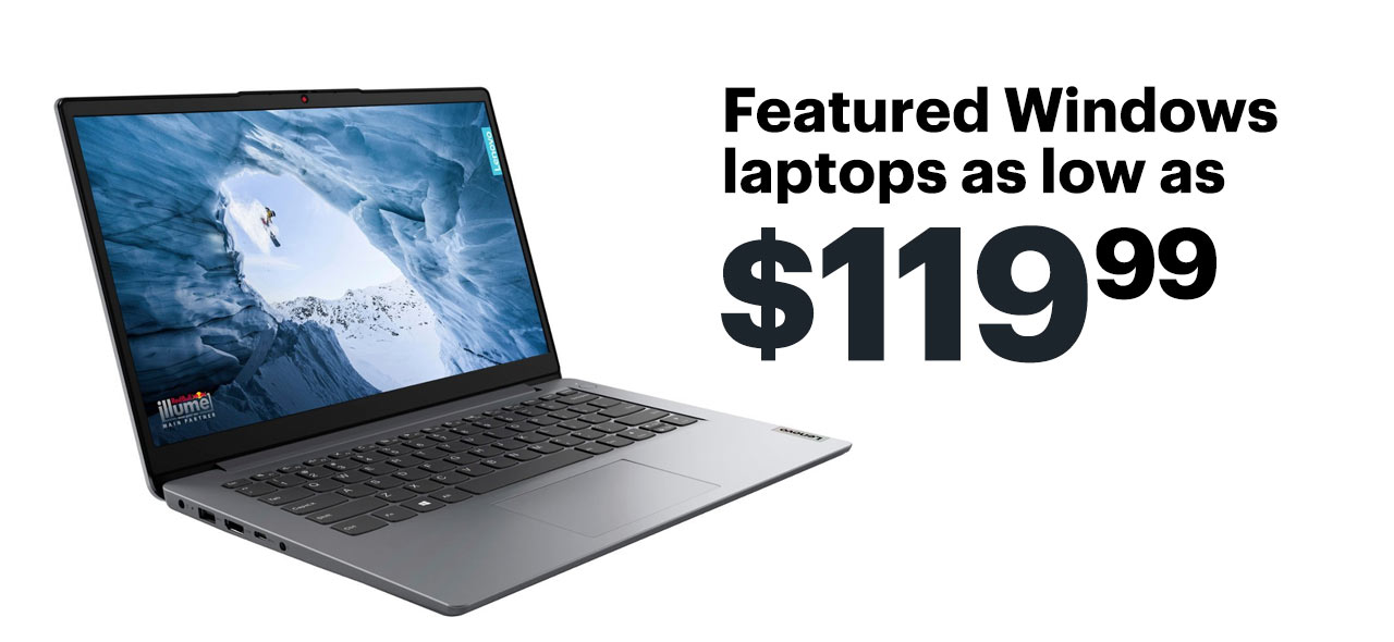 Featured Windows laptops as low as $119.99.