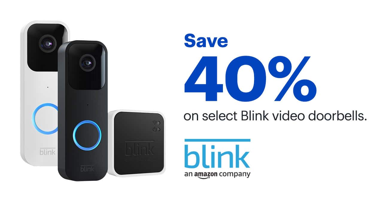 Save 40% on select Blink video doorbells.