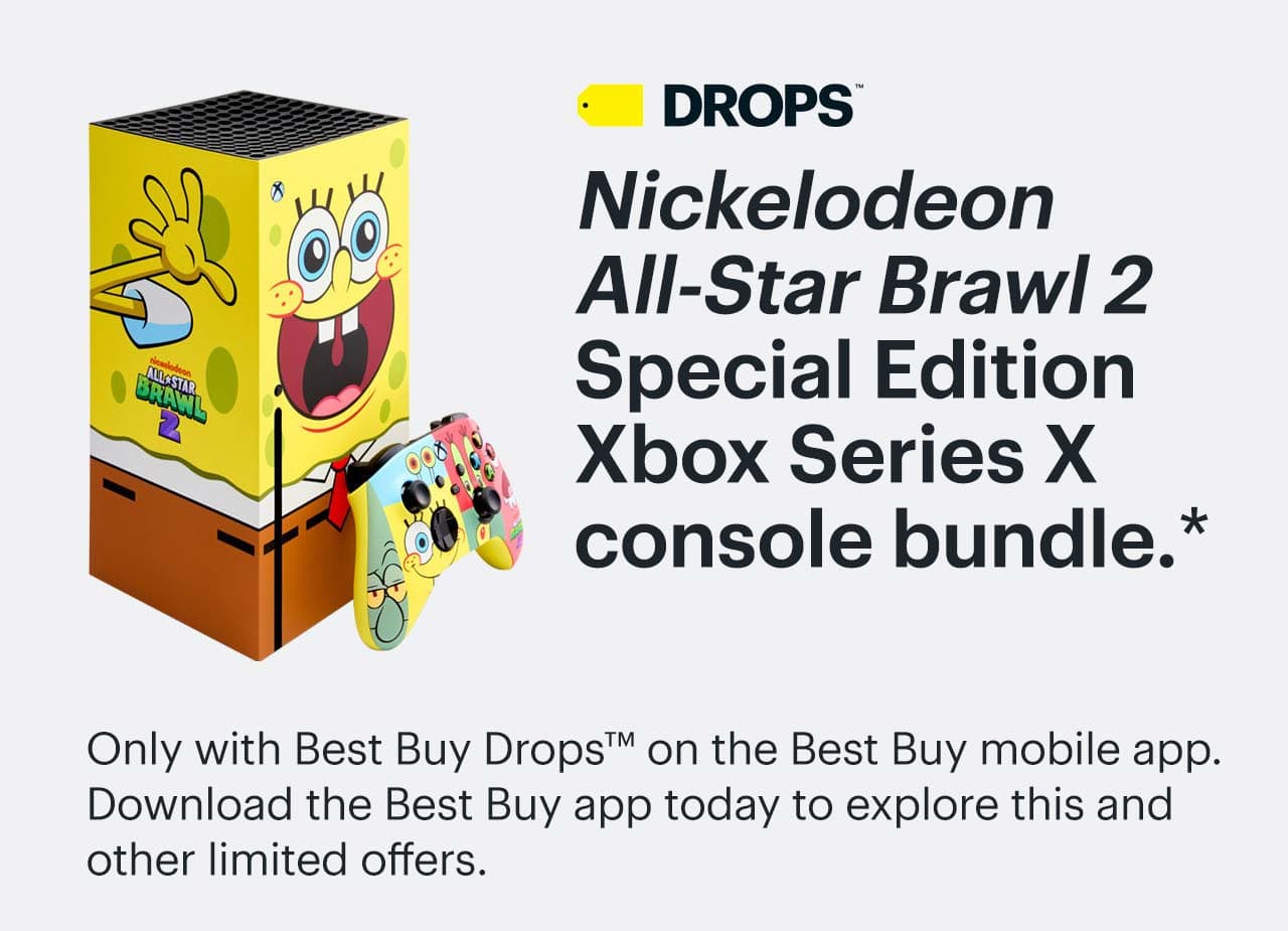Nickelodeon All-Star Brawl 2 Special Edition Xbox Series X console bundle. Only with Best Buy Drops™ on the Best Buy mobile app. Download the Best Buy app today to explore this and other limited offers. Learn more. Reference disclaimer.