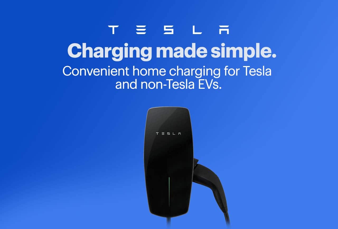 Charging made simple. Convenient home charging for Tesla and non-Tesla EVs.