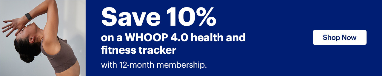 Save 10% on a WHOOP 4.0 health and fitness tracker with 12-month membership. Shop now.