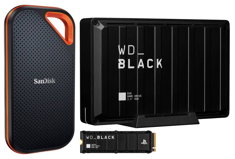 Internal SSD, portable SSD and portable hard drive
