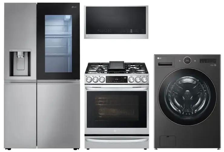 Refrigerator, washer, microwave, range