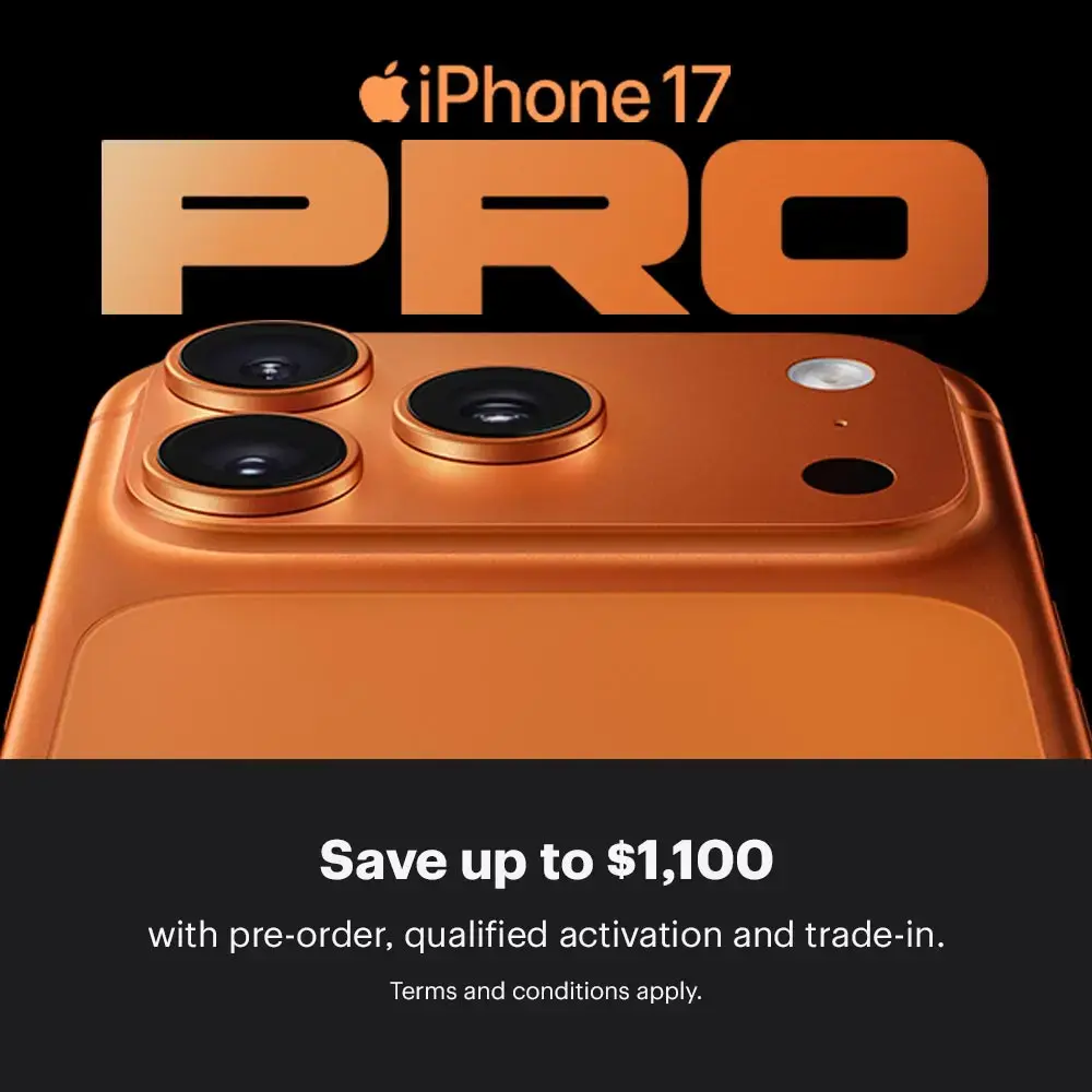 iPhone 17 Pro, cell phone, save up to $1,100 with pre-order, qualified activation and trade-in