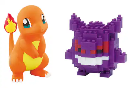 Charmander figure, Gengar Nanoblock figure
