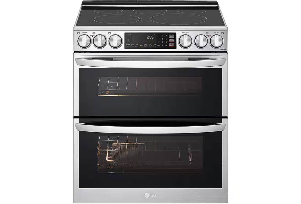 Electric double oven range
