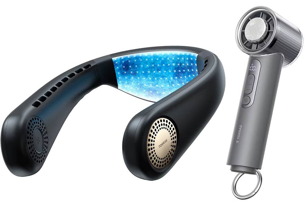 Neck and handheld fans