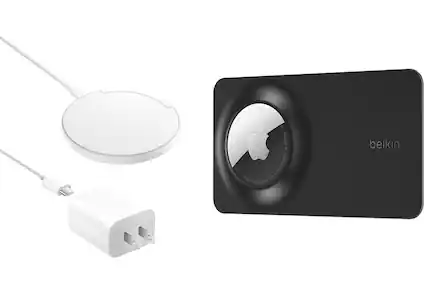 Wireless charging pad and wallet AirTag holder