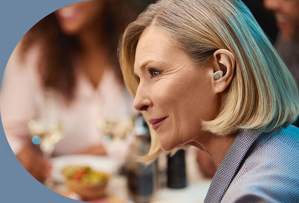 Person wearing earbuds